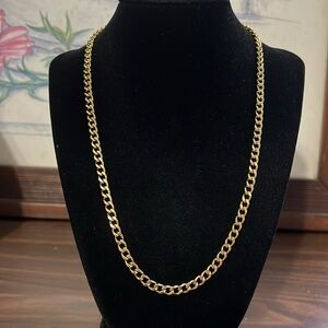 Gold plated stainless steel chain necklace